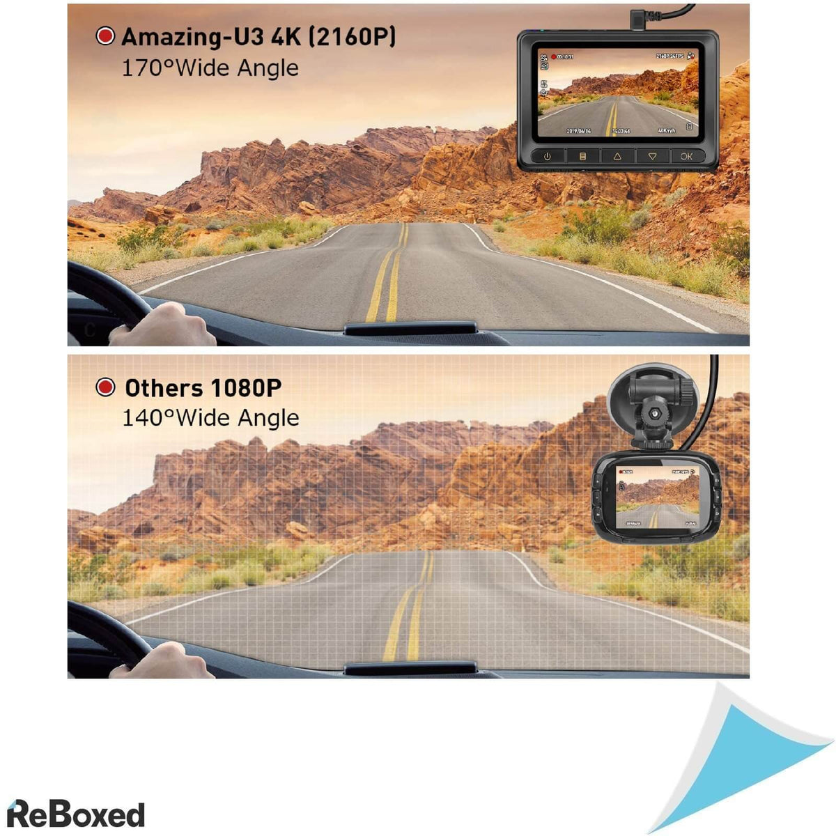 Oasser DashCam Camera Auto 2160p GPS WiFi Sony IMX335