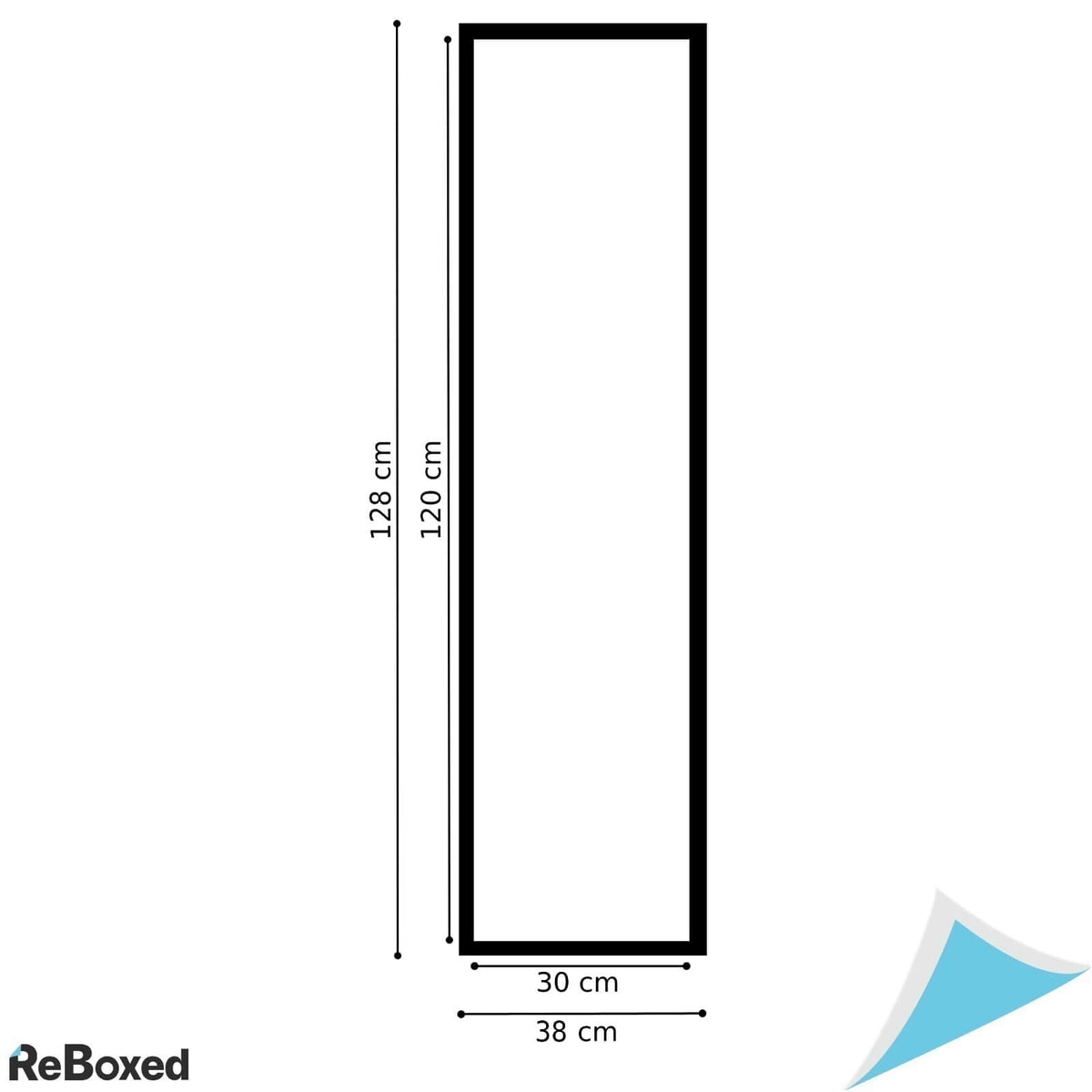 Inspiure Mia Oglinda pentru Perete 30x120cm din Lemn