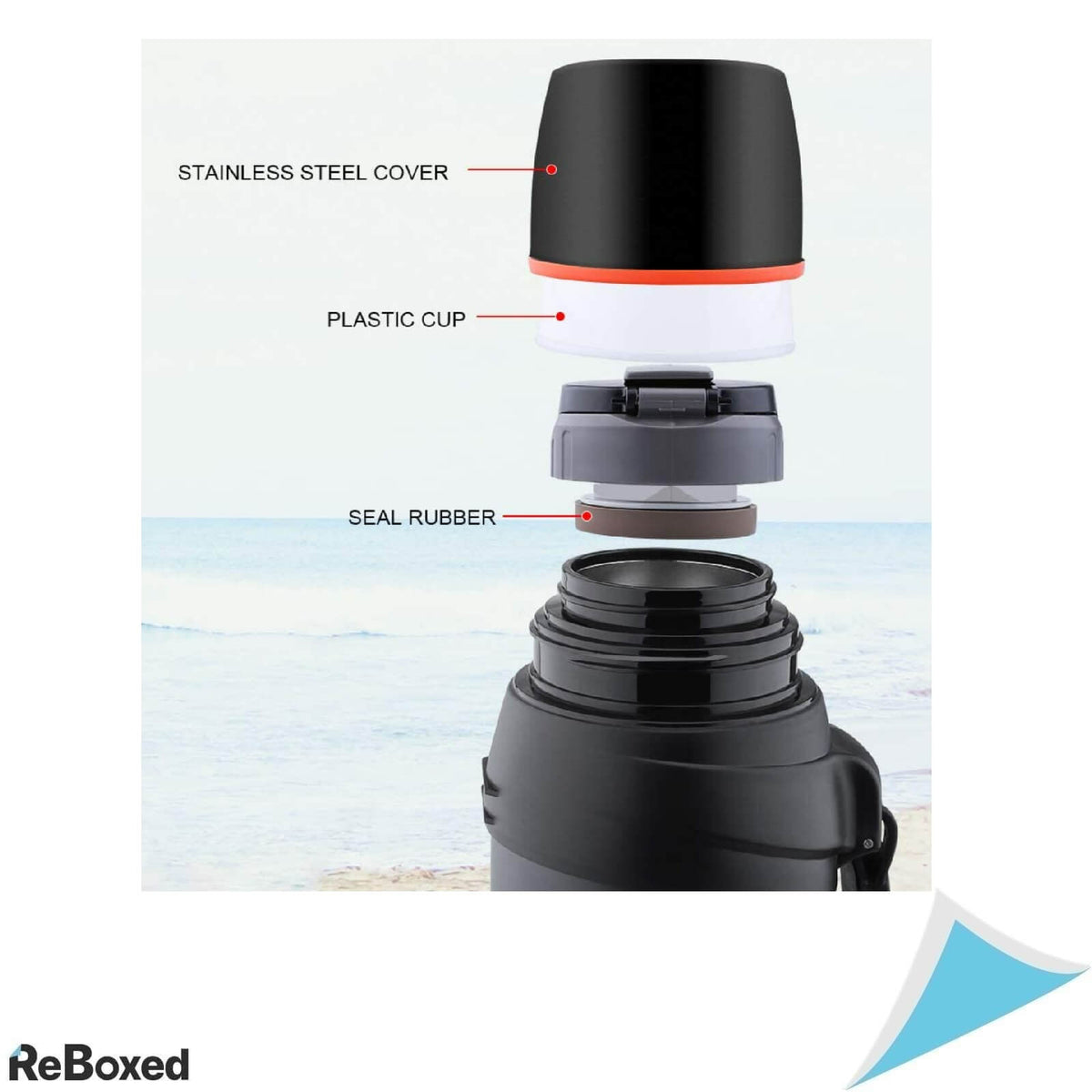 Okadi ThermosFlask Termos Mare 2.5 litri Otel Inoxidabil 18/8 si Cana