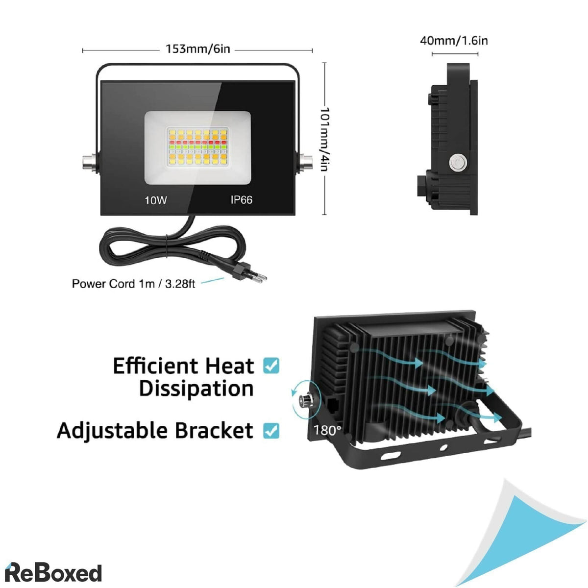 Olafus Set 2x10W Proiectoare RGB Smart IP66 Alexa Aplicatie
