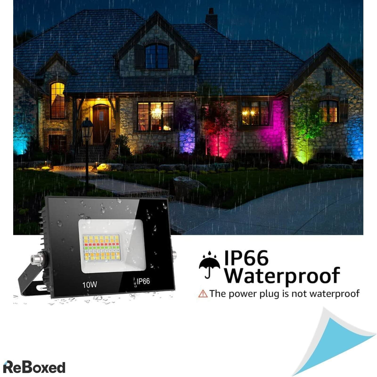 Olafus Set 2x10W Proiectoare RGB Smart IP66 Alexa Aplicatie