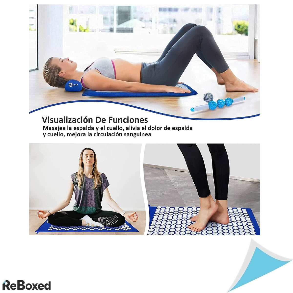 Ombar Set Covoras si Perna Pentru Yoga Relaxare Presopunctura
