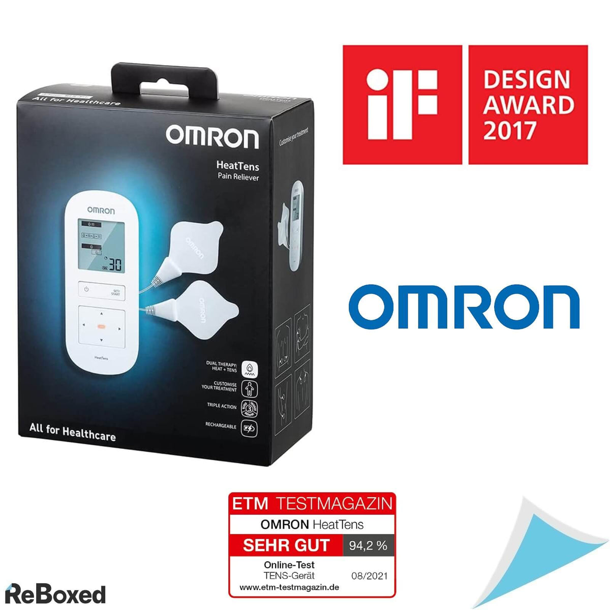 Omron HeatTens Electrostimulator Muscular Terapie Caldura