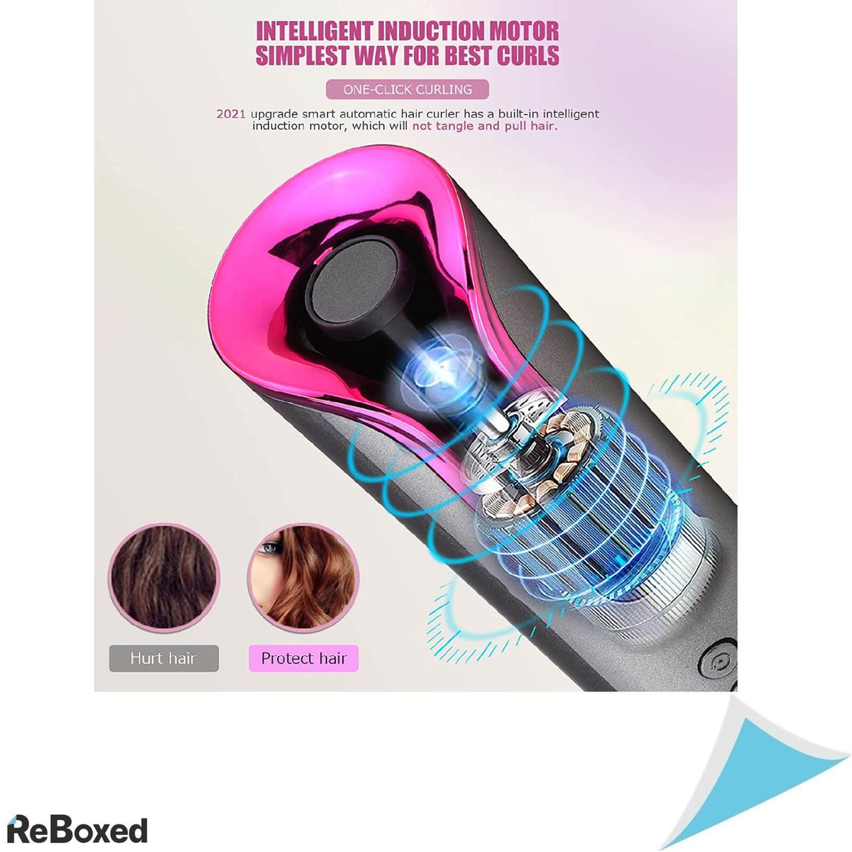 Ondulator Automat Ceramic Portabil cu incarcare USB si LCD