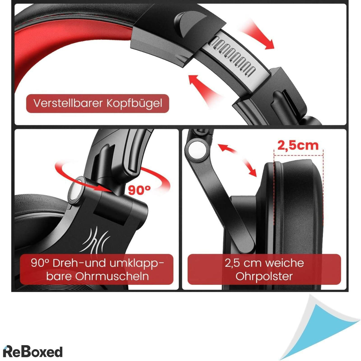 OneOdio Studio A71 Casca Over Ear CAW 40mm Cu Fir Rosu