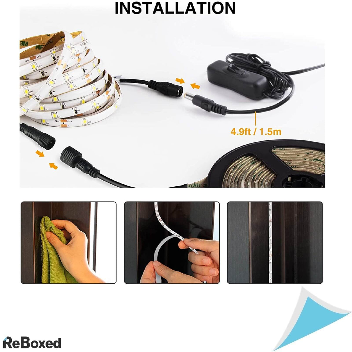 Onforu Banda LED IP65 15 Metri 450 LED-uri Culoare Alba 6000K