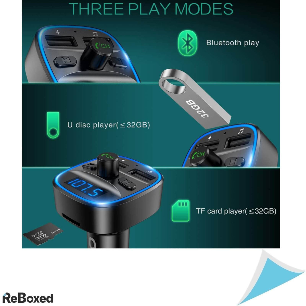 Oria T25 Modulator FM Transmitter Handsfree Card Reader Charger