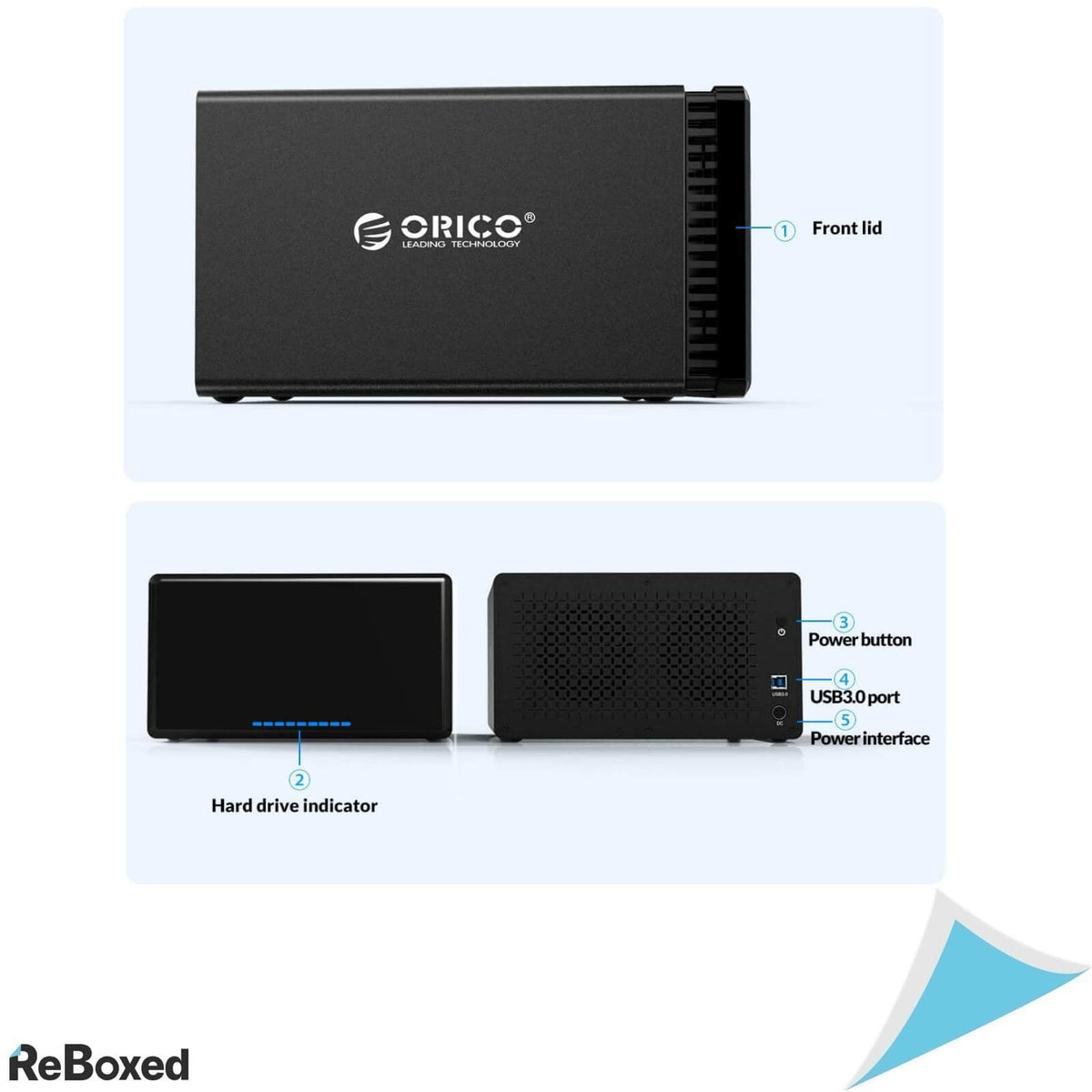 ORICO HDD BAY 8xSATA3 3.5 128TB USB 3.0 Aluminium
