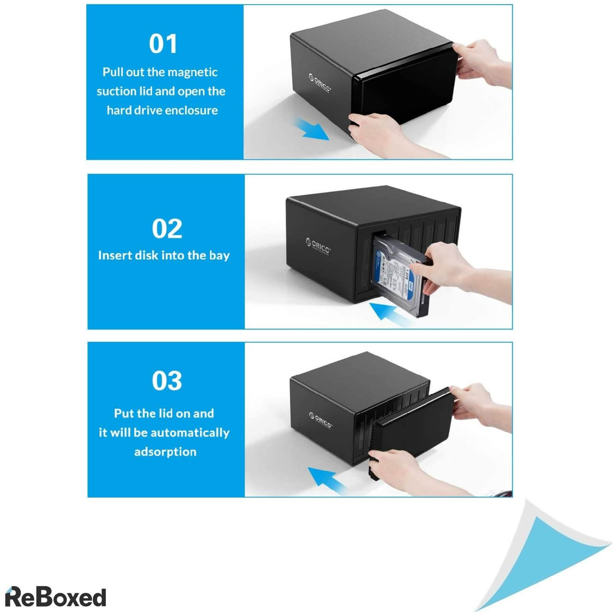ORICO HDD BAY 8xSATA3 3.5 128TB USB 3.0 Aluminium