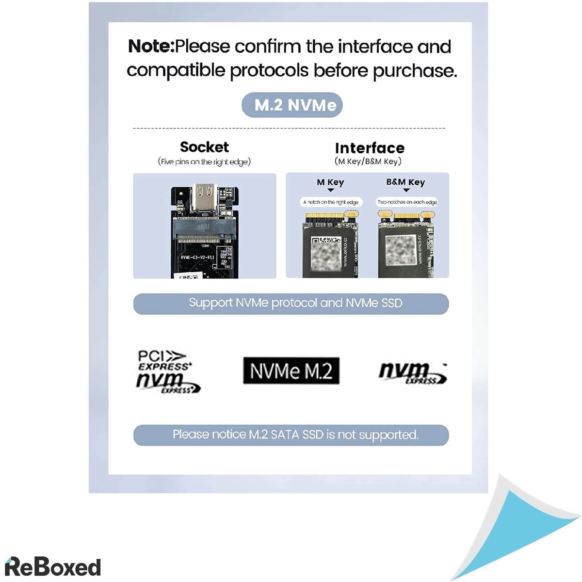 ORICO Carcasa USB-C SSD NVMe 2280 Thunderbolt 3/4 Aluminiu