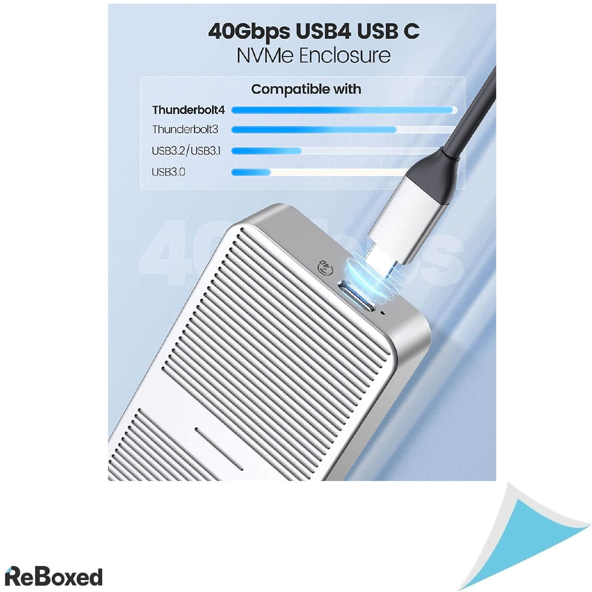 ORICO Carcasa USB-C SSD NVMe 2280 Thunderbolt 3/4 Aluminiu