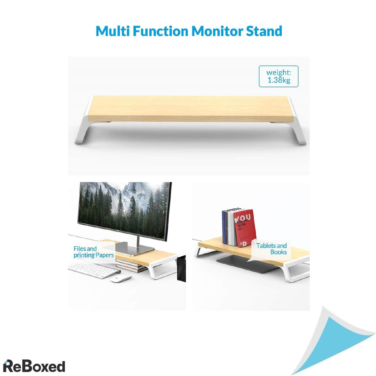 Orico Suport Antiderapant Monitor Imprimanta 15Kg din Lemn