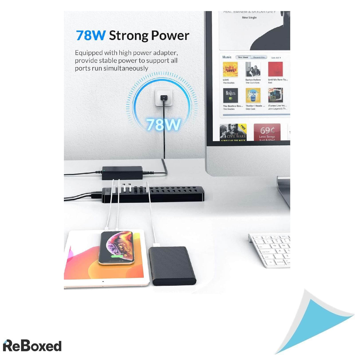 ORICO HUB USB 3.0 Activ 78W 16 Porturi cu Comutator ON OFF