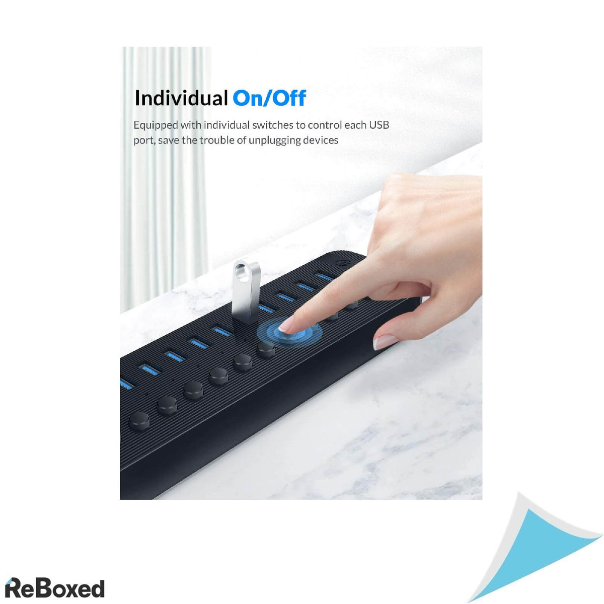 ORICO HUB USB 3.0 Activ 78W 16 Porturi cu Comutator ON OFF