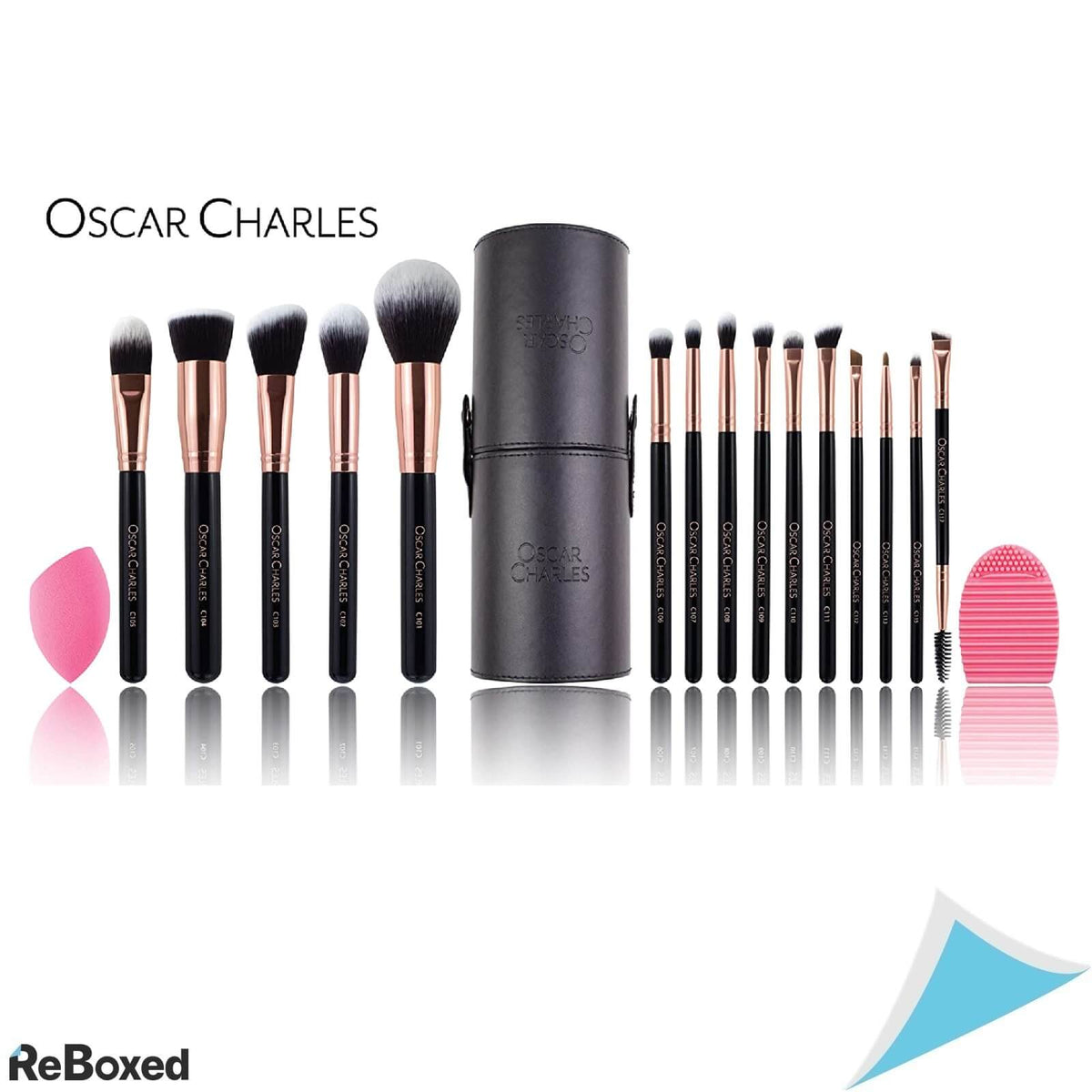 Oscar Charles Set Pensule Profesionale 17 piese si Cutie Depozitare