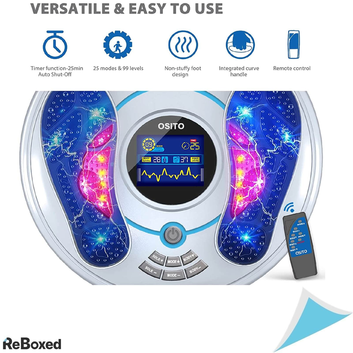 Osito Aparat EMS TENS Shiatsu Electrostimulare Picioare 4 Electrozi