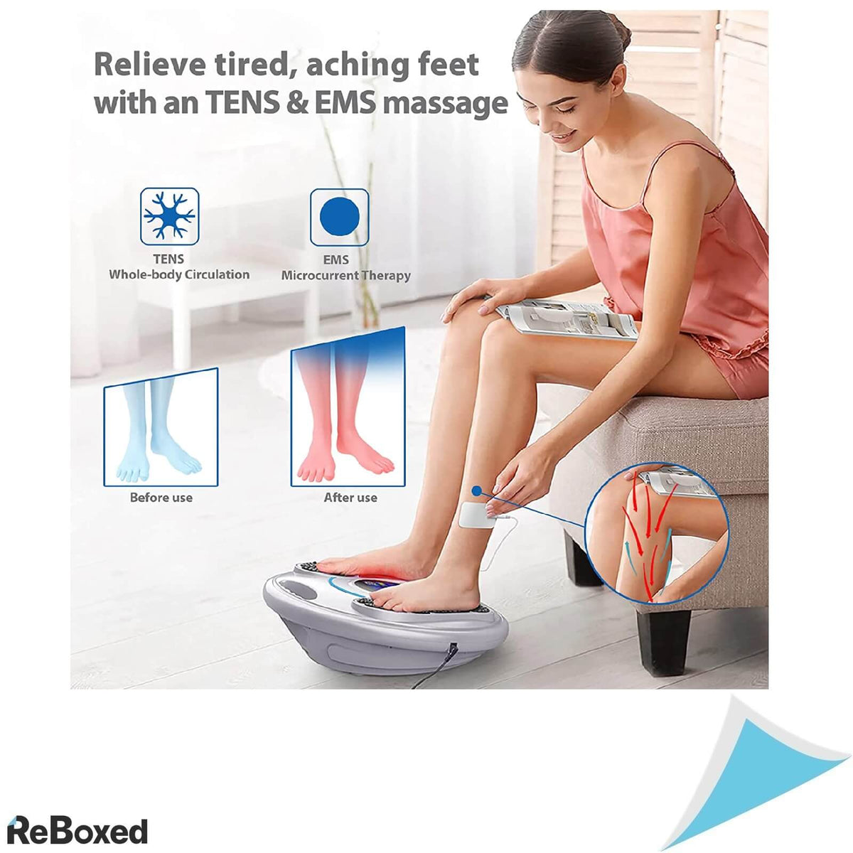 Osito Aparat EMS TENS Shiatsu Electrostimulare Picioare 4 Electrozi