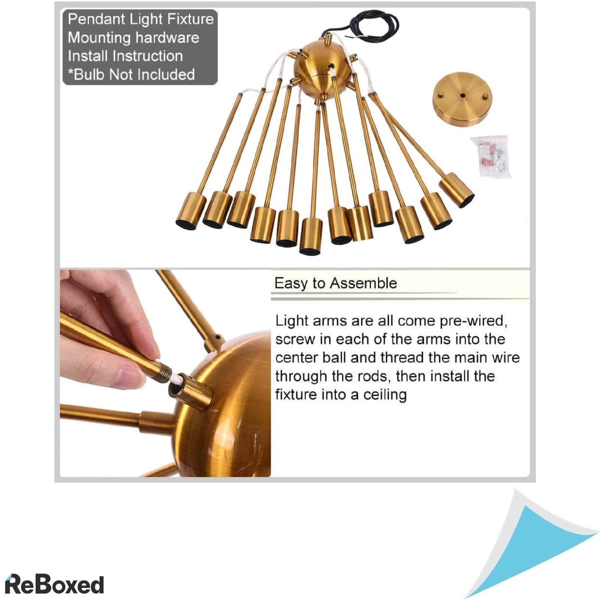 Sputnik Lusta Candelabru Alama 12 brate Dulie E27 40W