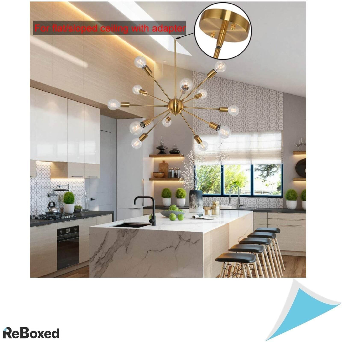 Sputnik Lusta Candelabru Alama 12 brate Dulie E27 40W