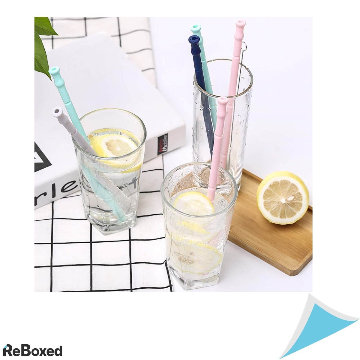 Pai Reutilizabil si Pliabil pentru bauturi culoare roz