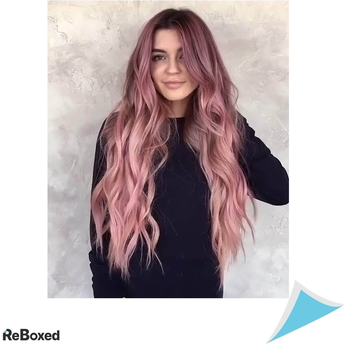 panda Peruca Sintetica Lunga 66cm cu Plasa Respirabila Rose Pink