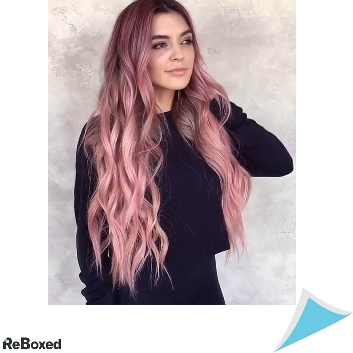 panda Peruca Sintetica Lunga 66cm cu Plasa Respirabila Rose Pink