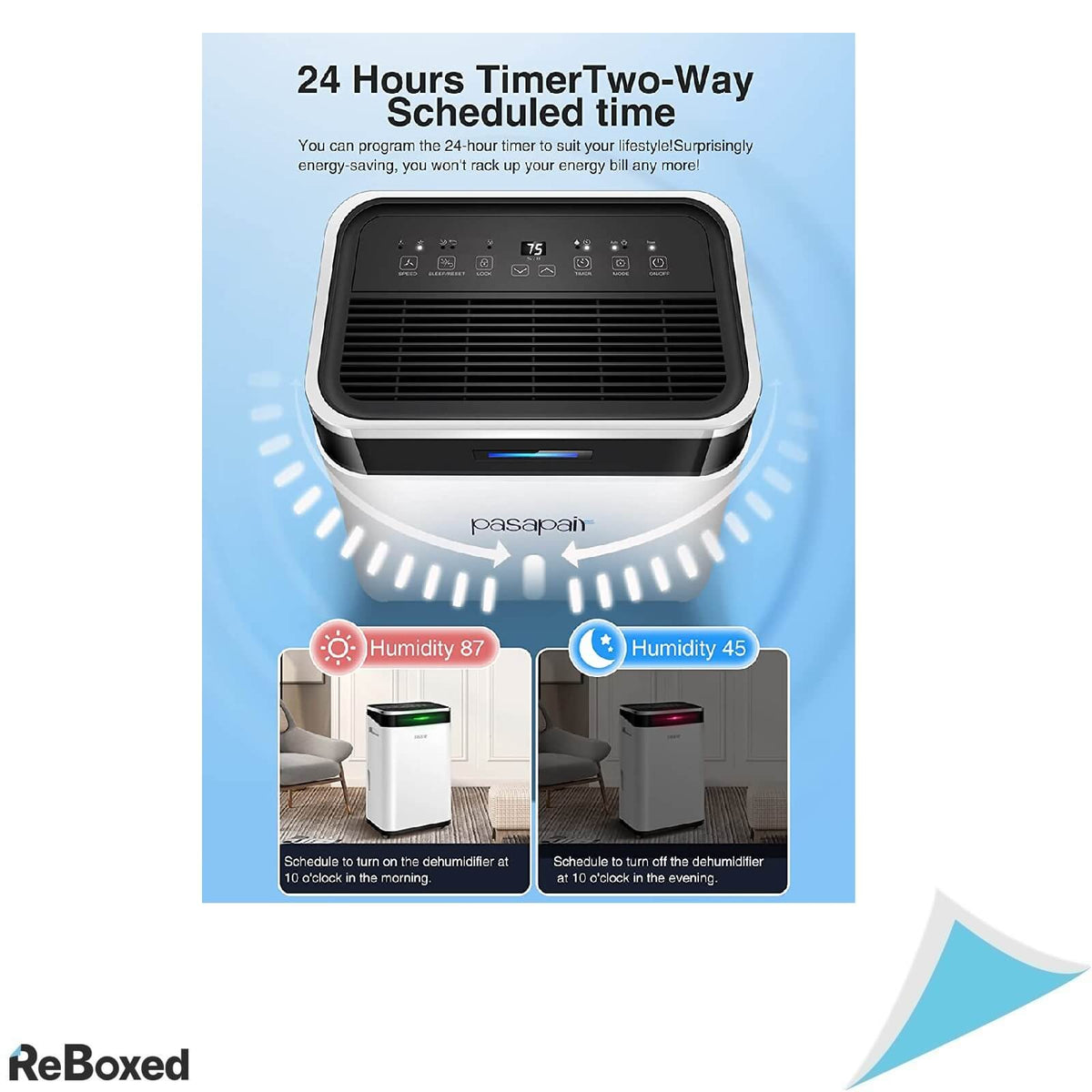 Pasapair Dezumidificator 20 litri 150mp cu Furtun de Scurgere