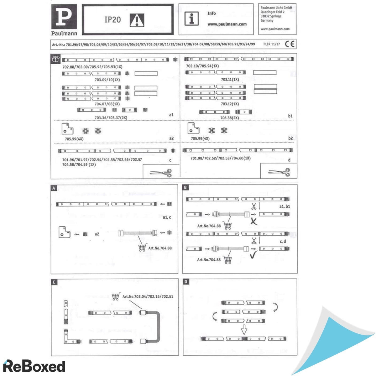 Paulmann 703.10 Banda LED 97.5 cm Alb 6000K 270lm 12V 3W IP44
