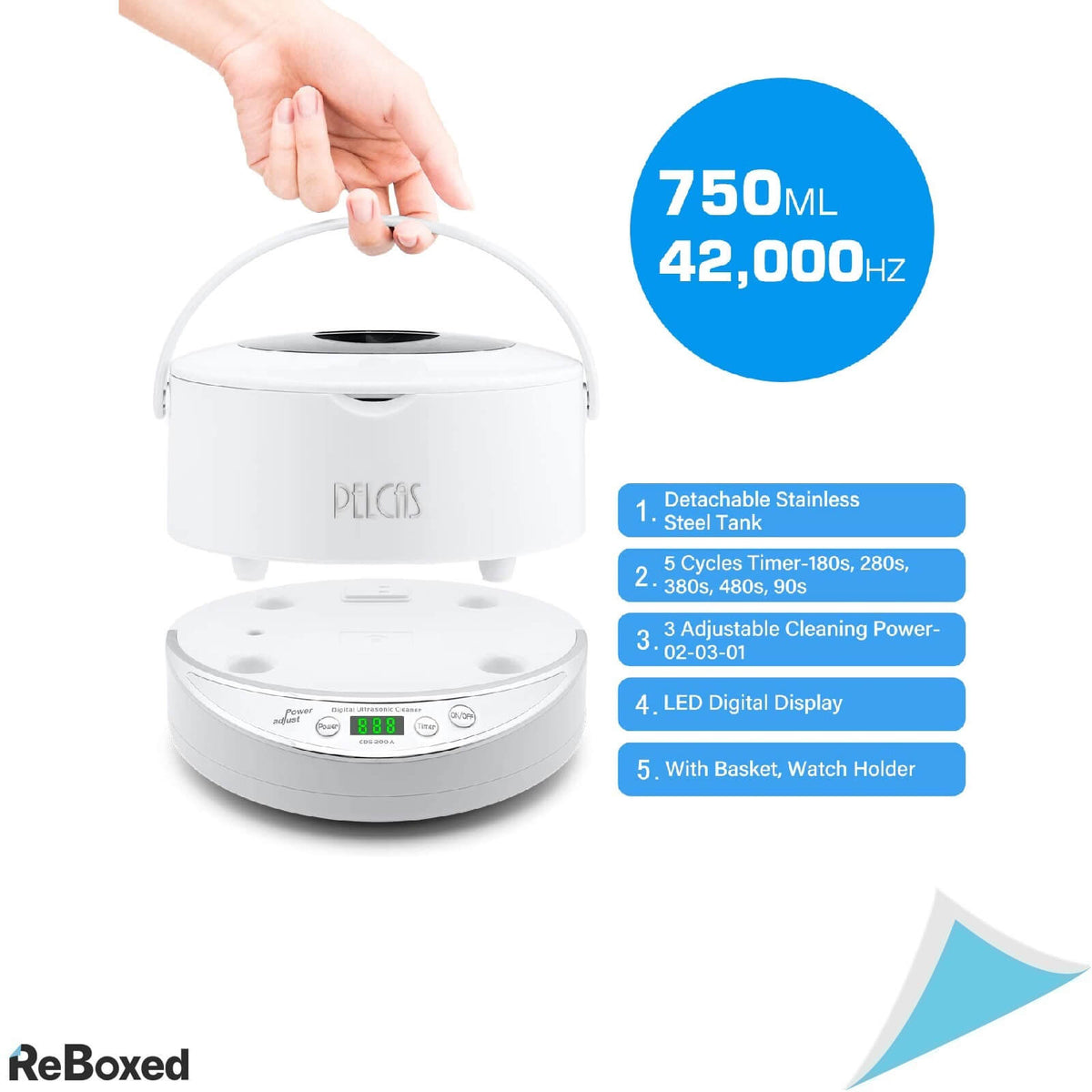 Pelcas CDS-200A Aparat Curatare Ultrasunete 750ml cu Temporizator