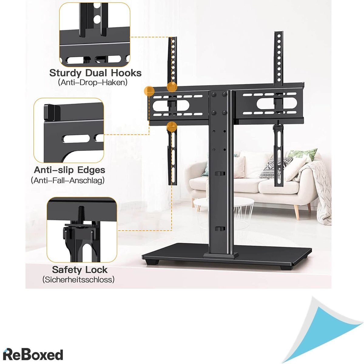 Perlgear Suport de Masa Display TV VESA 66-140cm 40Kg
