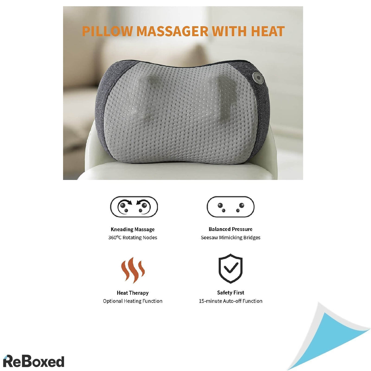 Breo iBack2 Perna Electrica de Masaj Shiatsu cu Functie de Incalzie