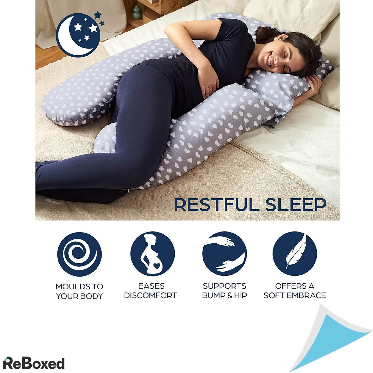 Perna de Maternitate Multifunctionala pentru Gravide in forma de U