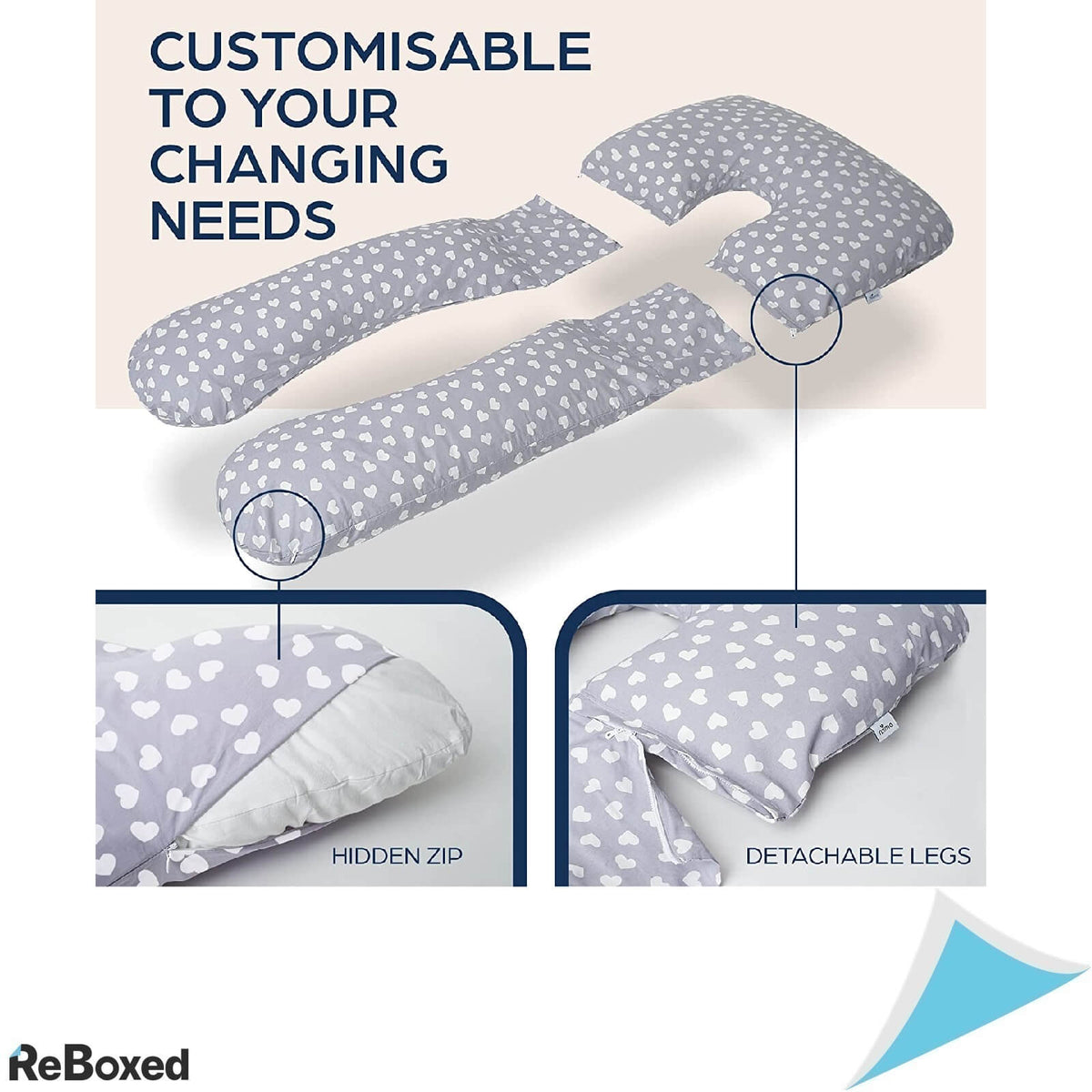 Perna de Maternitate Multifunctionala pentru Gravide in forma de U