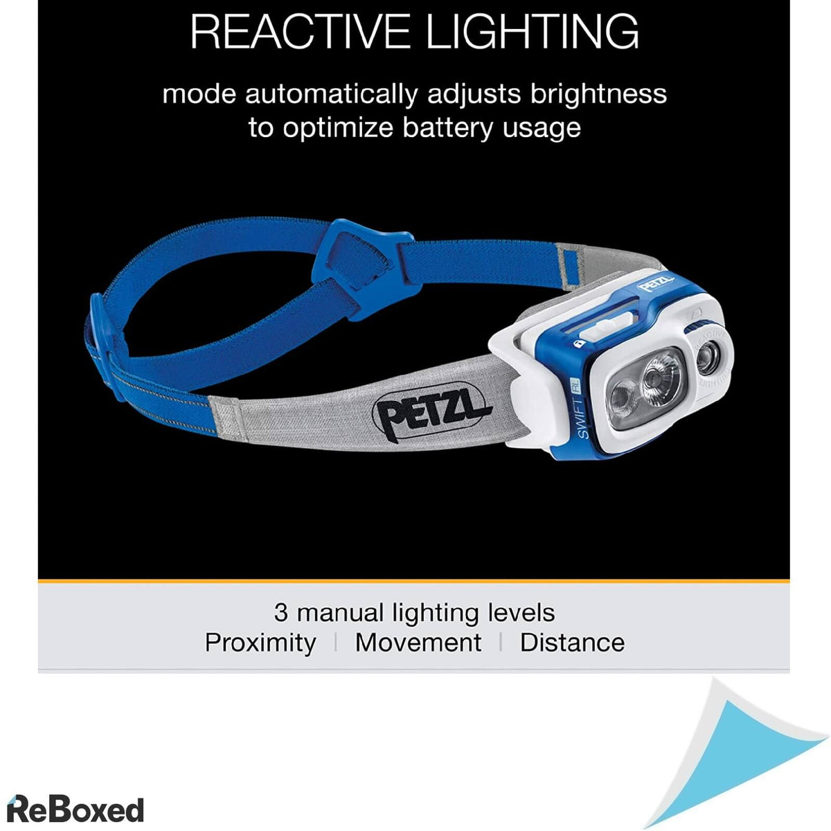 Petzl Swift RL Lanterna Frontala 900 lumeni Reactiva 100g