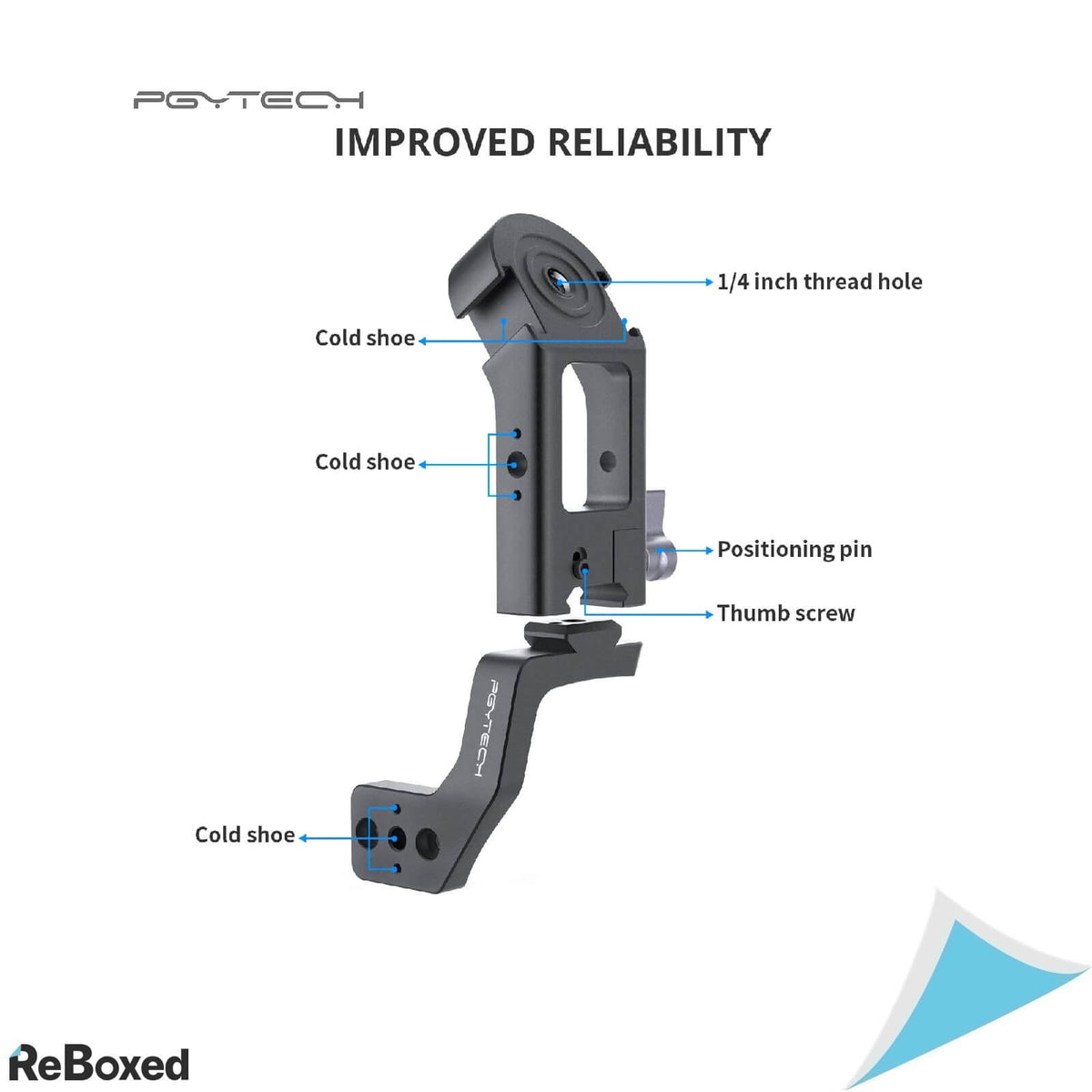 PgyTECH Handgrip Mount Maner pentru Ronin S/SC Negru