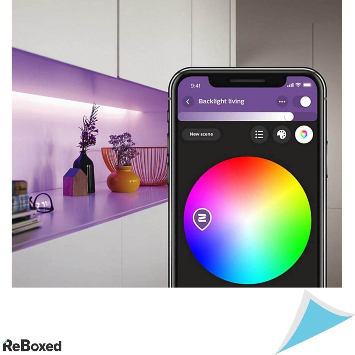 Philips 7190155PH EEK-A HUE Banda RGB LED + Set Basic WiFi Alexa 2m