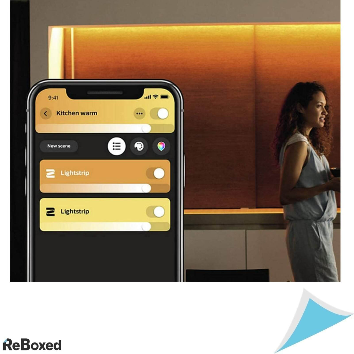 Philips 7190155PH EEK-A HUE Banda RGB LED + Set Basic WiFi Alexa 2m