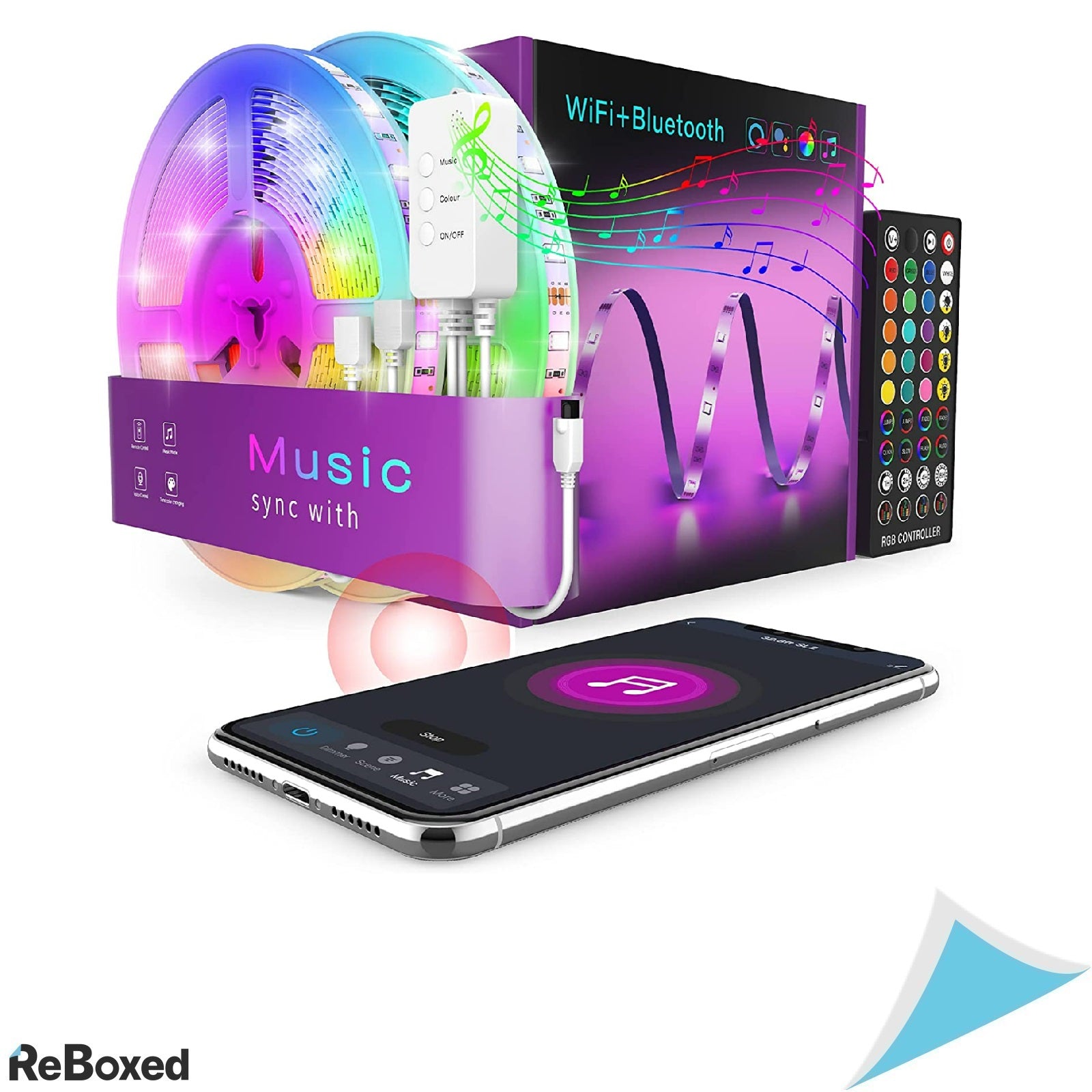 PPT Kit Banda LED RGB 20 metri Alexa WiFi Bluetooth Telecomanda