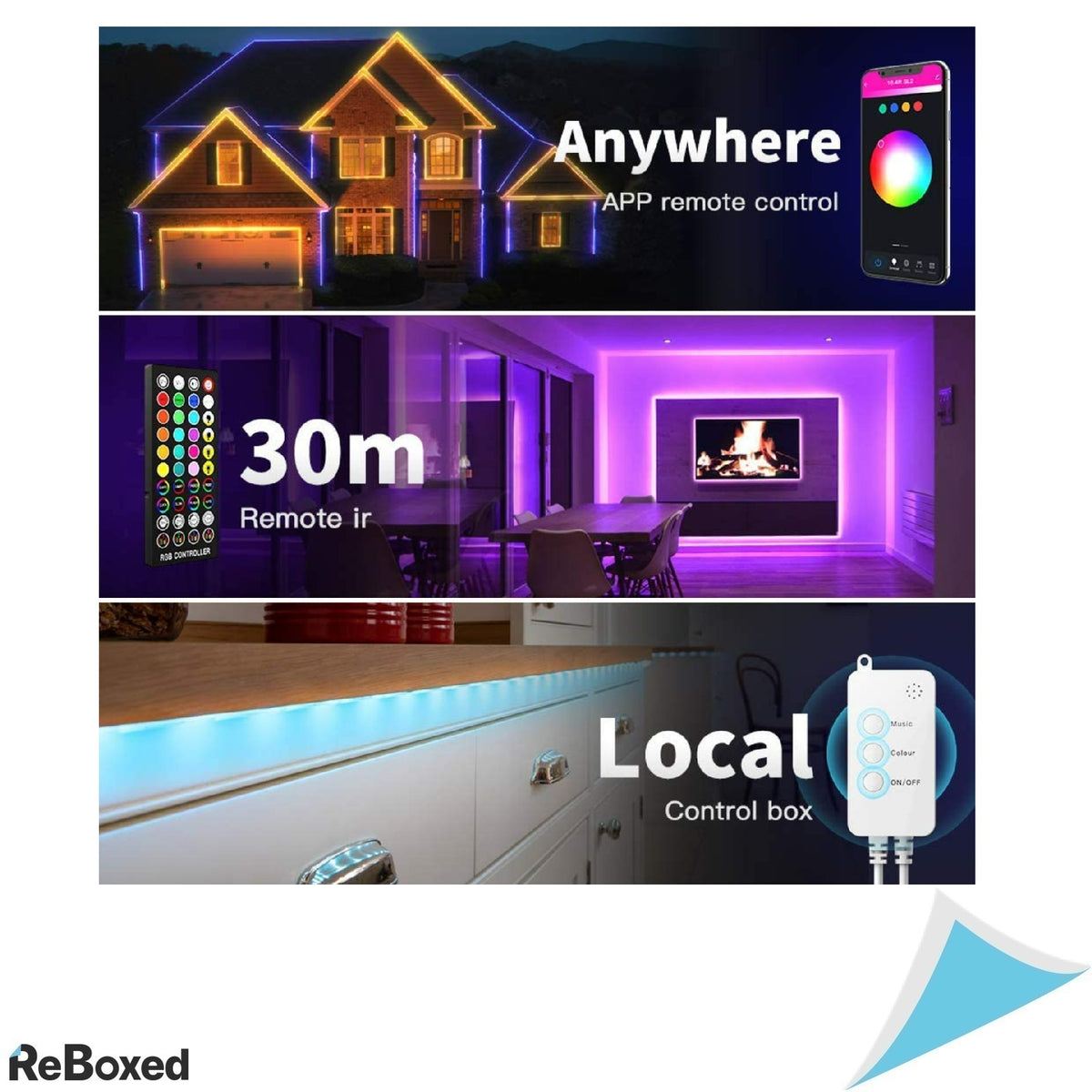 PPT Kit Banda LED RGB 20 metri Alexa WiFi Bluetooth Telecomanda