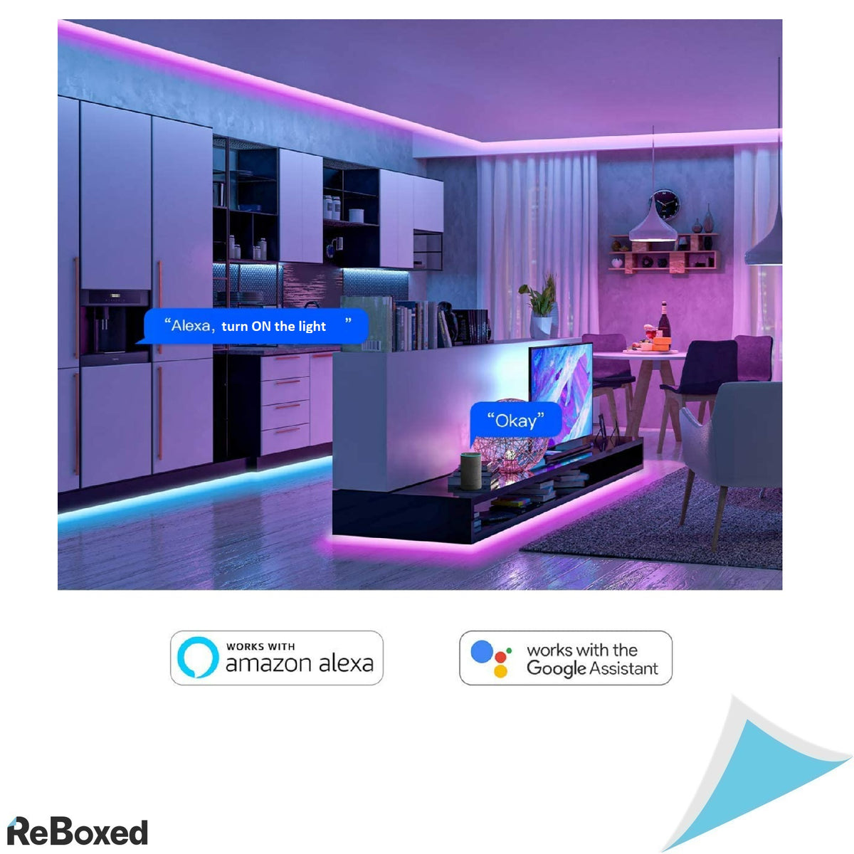 PPT Kit Banda LED RGB 20 metri Alexa WiFi Bluetooth Telecomanda