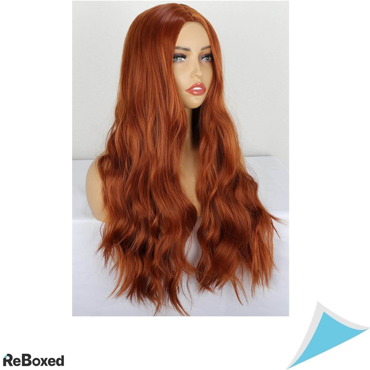 porsmeer Peruca Sintetica Lunga cu Plasa Respirabila Castaniu