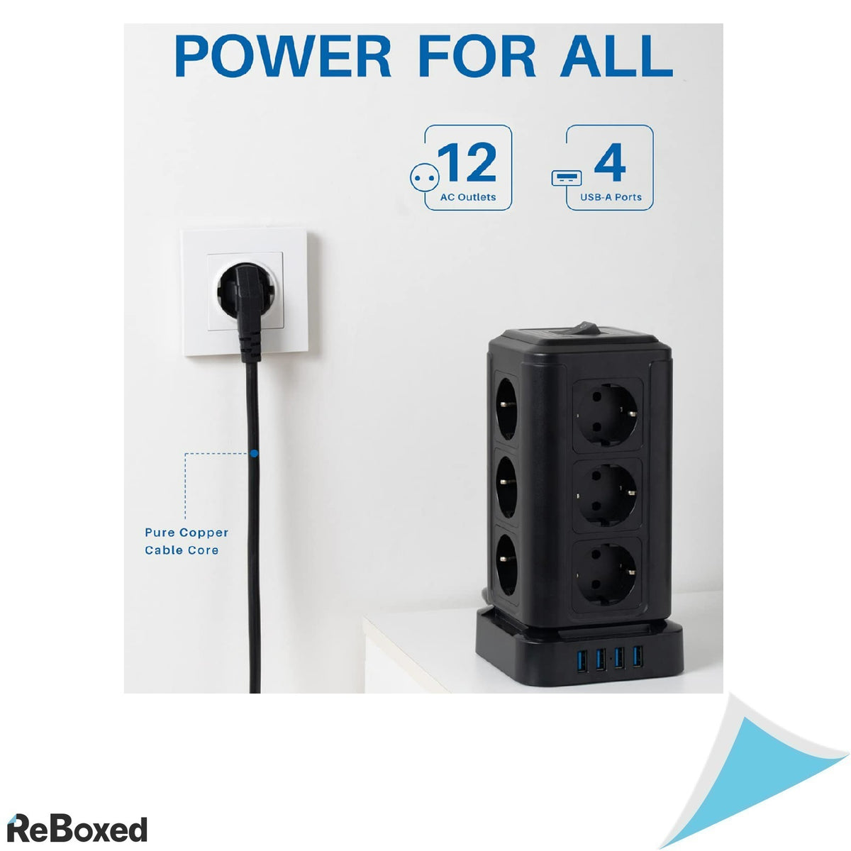 Koosla Prelungitor 16in1 Prize Shuko 4 USB-A 16A 4000W 5m Negru