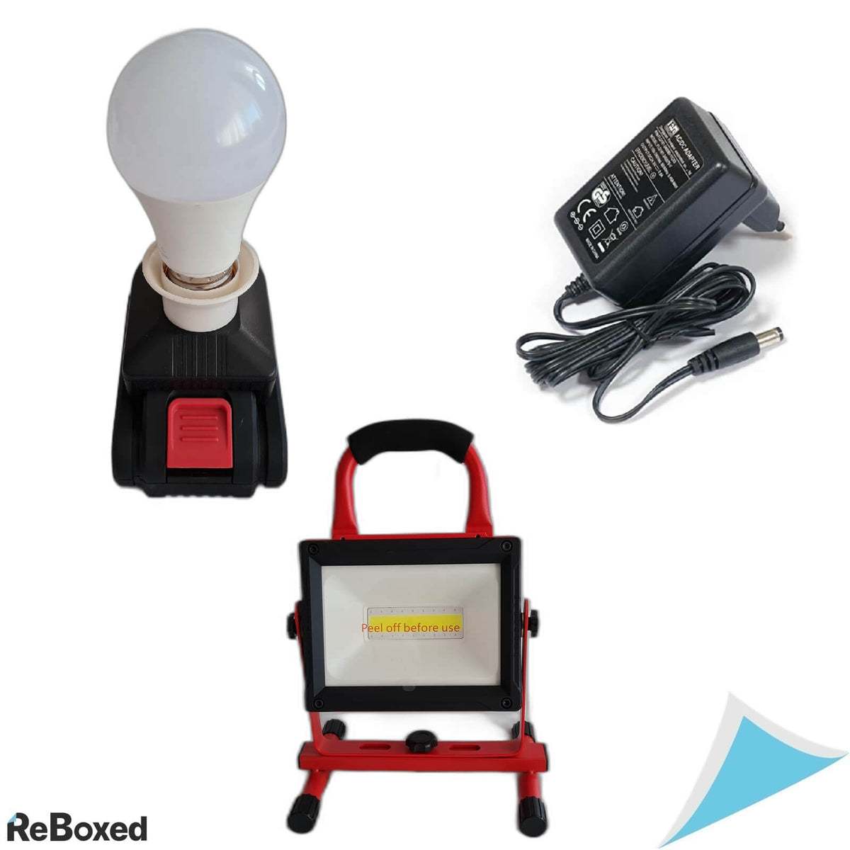 Proiector LED COB Reincarcabil Luminos Avertizare Lampa Lucru E27