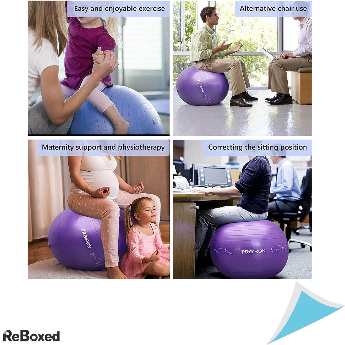 Proiron Minge Antiderapanta 75cm Pink Fitness Pilates Fizioterapie