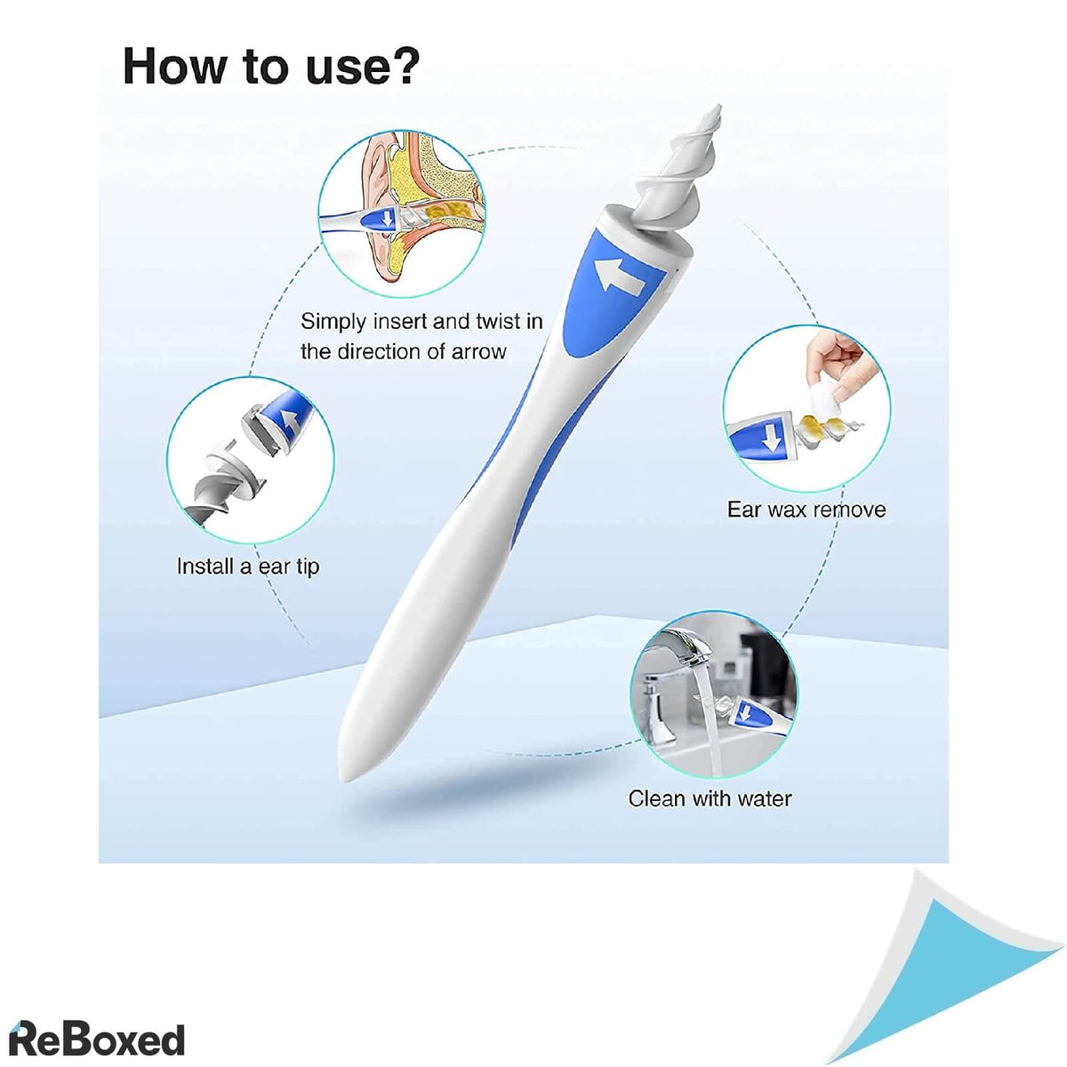 Q-Grip Instrument de Eliminare Ceara Urechi 16 capete de schimb