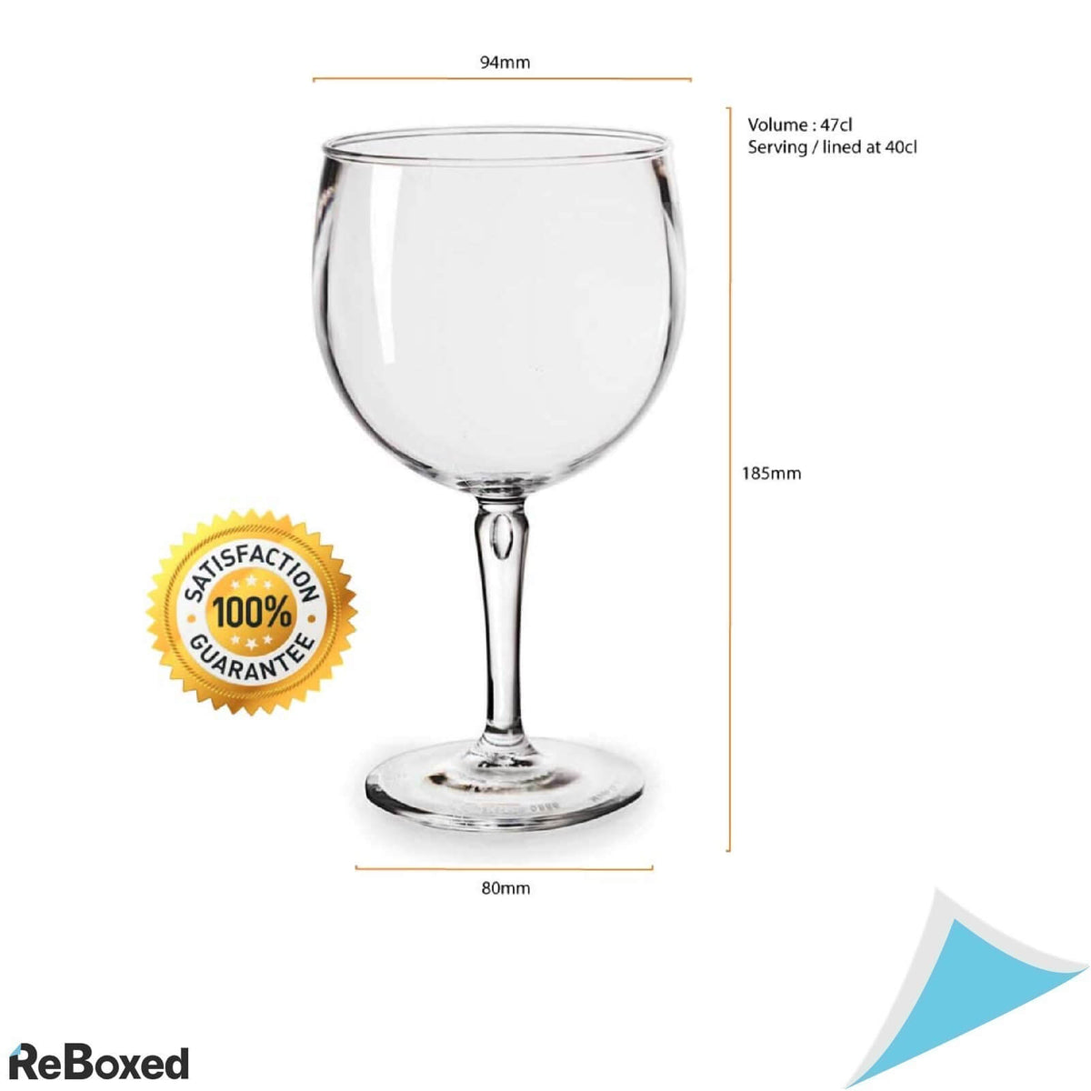 RBDrinks Set 6 Pahare 300ml Premium Gin Reutilizabile