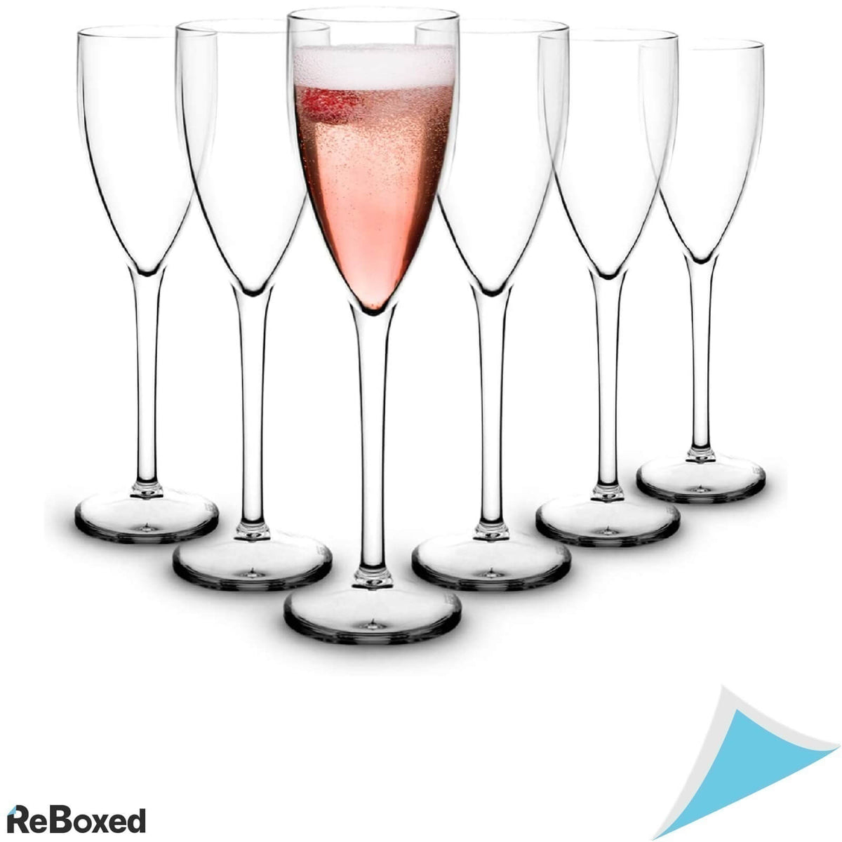 RBDrinks Set 6 Pahare 15cl Premium Sampanie Reutilizabile