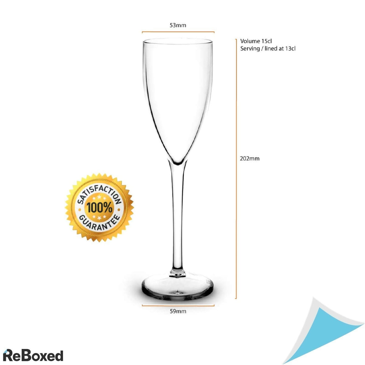 RBDrinks Set 6 Pahare 15cl Premium Sampanie Reutilizabile
