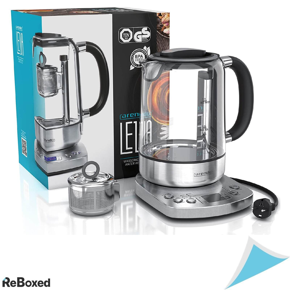 Arendo Fierbator Electric cu Infuzor pentru Ceai 1.7 litri 1850W