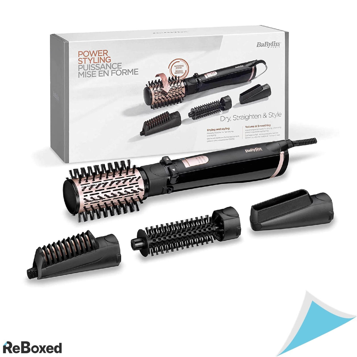 BaByliss AS200E Perie Rotativa Ionica 1000W cu accesorii
